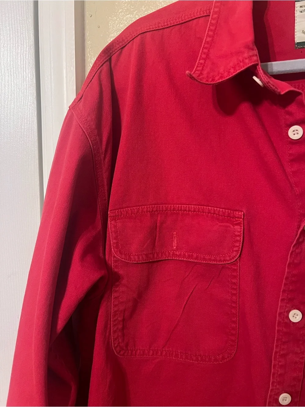 Vintage 90’s Levi’s Men’s Button Up Shirt - Size XL - Red